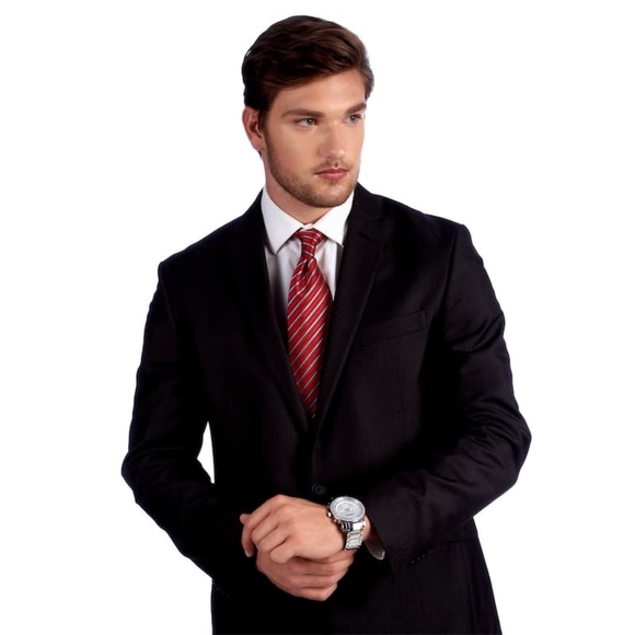 Akribos XXIV Silver and Black Chronograph Watch 2ct Genuine Diamonds - Picture 11 of 11